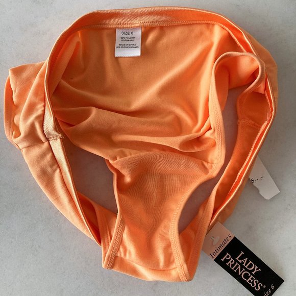 3/$36 - NWT! New Lady Princess Orange panty / underwear, bow detail (size 6) - Picture 4 of 4
